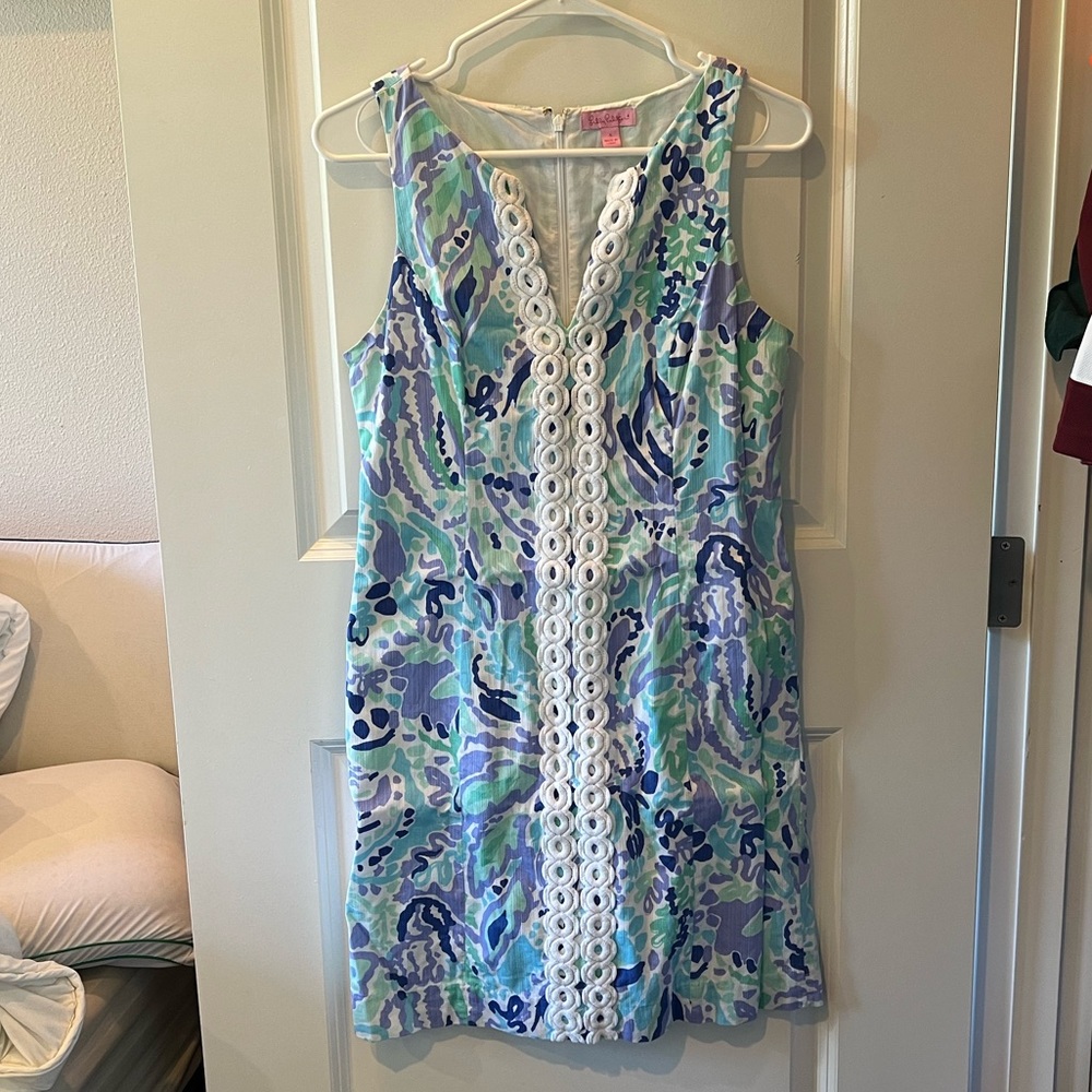 Lilly Pulitzer Dress size 4 shift blue green